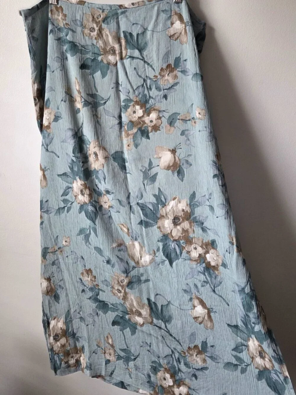EUC VAN HEUSEN FLORAL RAYON SLIT SIDE MAXI DRESS SIZE LARGE